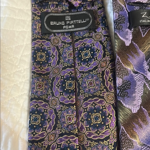 Mult Brands Silk Ties Elegant Patterns in purple, black and Red - Picture 3 of 14